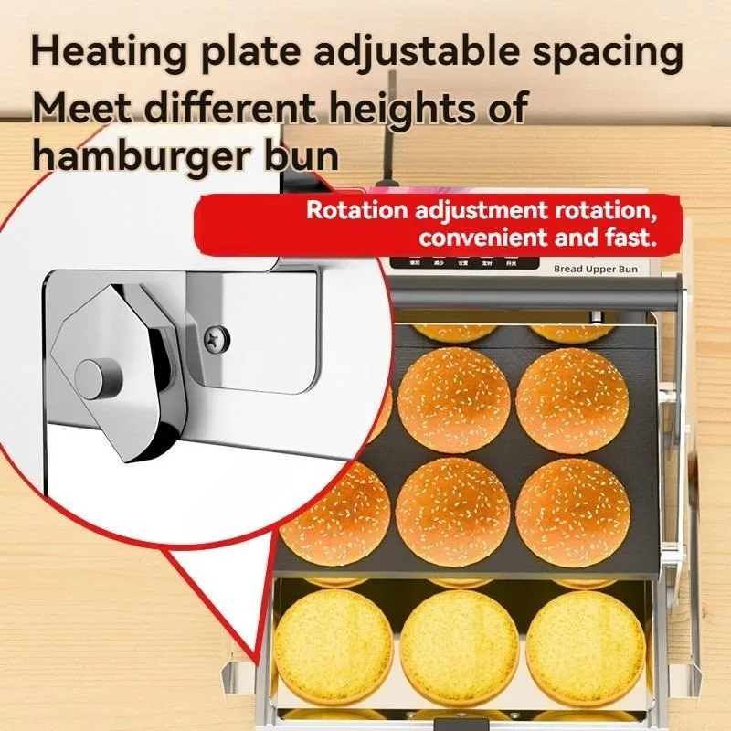 Toaster - Kommerzieller Doppelschichtiger Automatischer Burger-Grill Kleiner Elektrischer