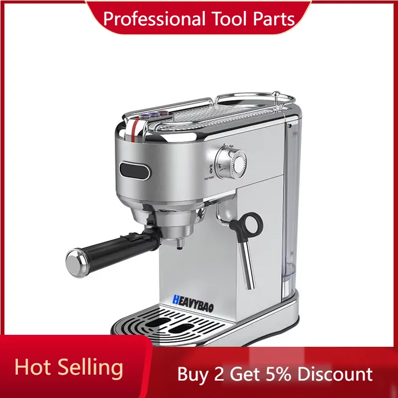 Coffee Maker - Heavybao 1450W Gewerblicher Edelstahl-Filterkaffeebereiter mit Pumpe