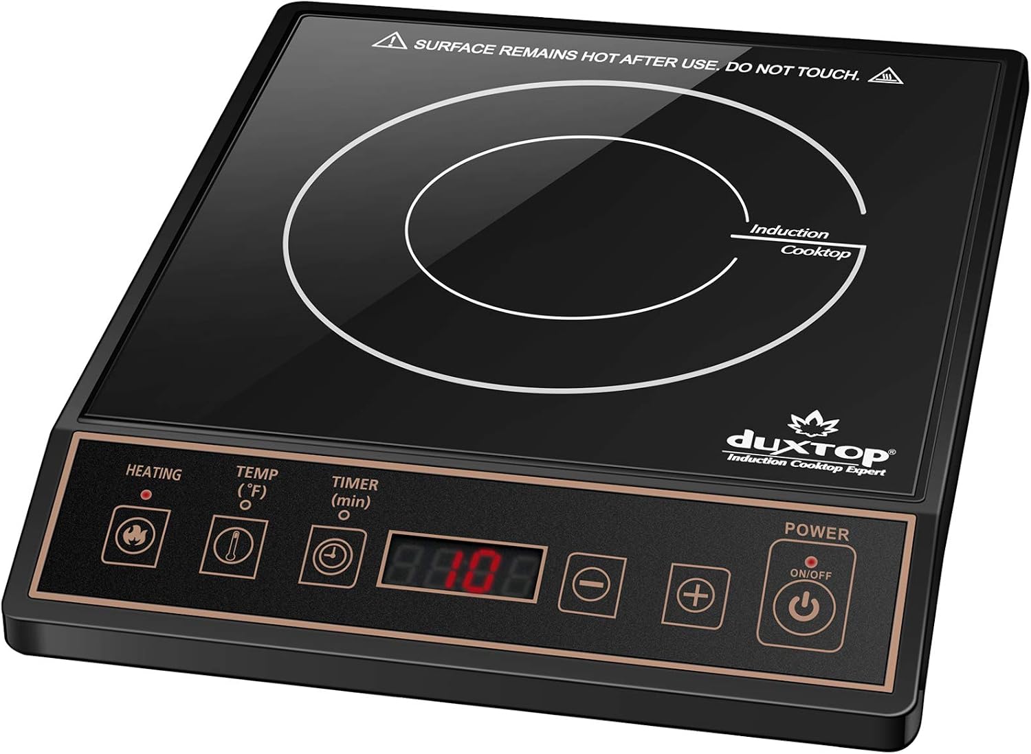 Induction Cooktop Portable - 1800W tragbarer Induktionskochfeld-Herd, Gold 9120MC/BT-M20B