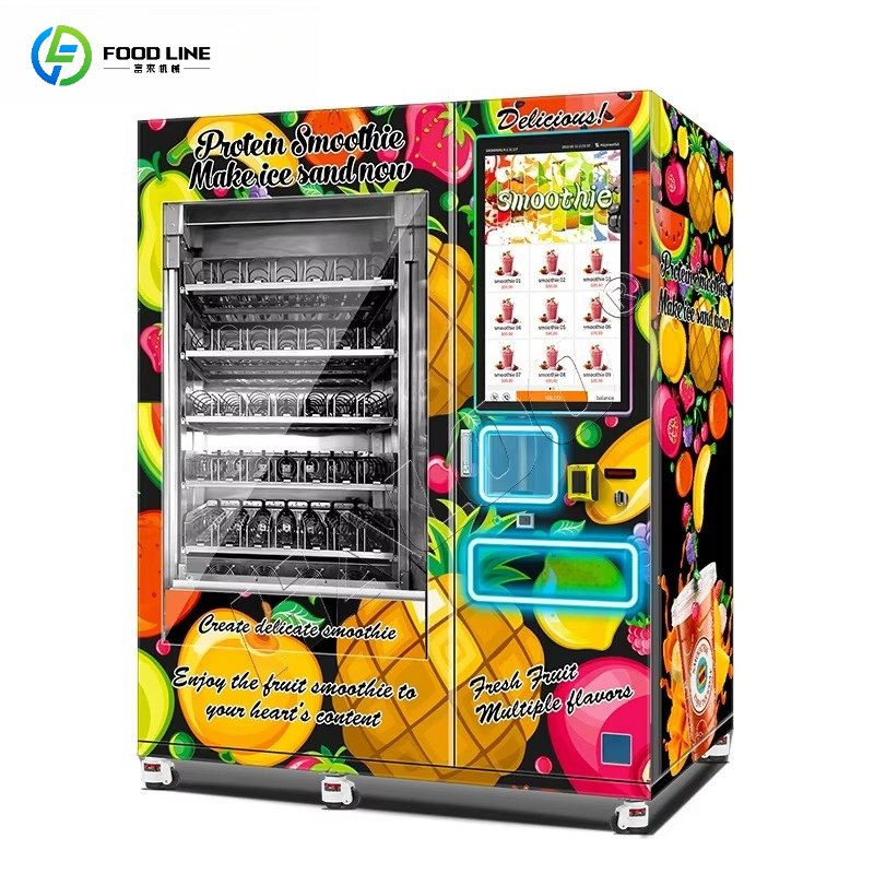 Blender - Smoothie-Automat Lieferant Halbautomatische 24-Stunden Tiefkühlfrucht-Smoothie-Mischmaschine Frucht-Smoothie